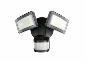 Kültéri LED reflektor SU-MA Duo fekete 36 W 4000 K IP54 mozgásérzékelővel 6556-PIR small 2