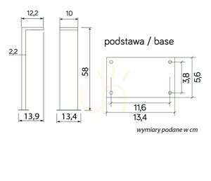 Kültéri állólámpa SU-MA Karo KR-580 58 cm LED 10W IP54 sötét szürke small 4