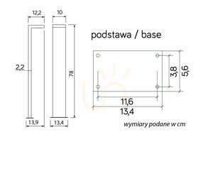 Kültéri állólámpa SU-MA Karo KR-780 sötét szürke LED 78 cm small 4