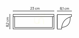 Kültéri fali lámpa SU-MA Mona MN19301 sötét szürke LED 13W IP65 small 4