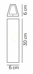 Kültéri fali lámpa SU-MA M1401 W fehér LED 6W 4000K IP54 aluminium small 5