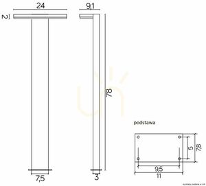 Kültéri állólámpa SU-MA Fler sötét szürke 78 cm 17602-780 DG small 3