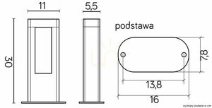 Kültéri állólámpa SU-MA Evo GL15401 sötét szürke 30 cm LED small 4