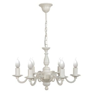 Elegáns TULUZA csillár 6 x E14 LED fehér small 0