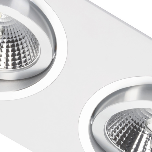 Jelölje be Lumifall Alcazar 142.WC dupla süllyesztett lámpatest AR111/G53, fehér krómmal