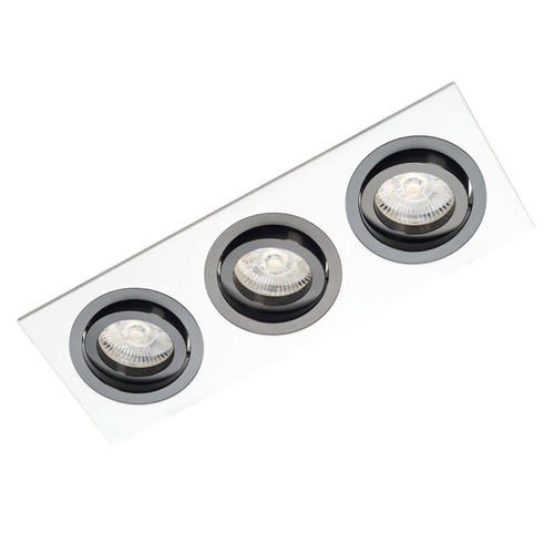 Jelölje be Fehér hármas downlight lámpa Alcazar 543.WB krómmal