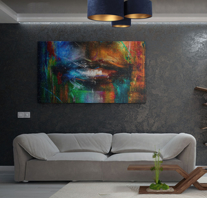 Modern mennyezeti elemek 60W E27 sötétkék / arany velúr szövet small 3
