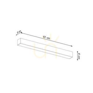 PINNE 67 lineáris fali lámpa fehér LED 16W 2080lm 4000K CRI90 lefelé világító THORO small 11