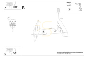 PINNE 118 fekete LED fali lámpa 28 W 4000 K Thoro small 12
