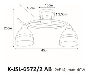K-JSL-6572/2 AB mennyezeti lámpa a COLAR sorozatból small 1