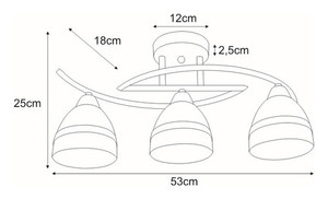 K-JSL-6572/3 AB mennyezeti lámpa a COLAR sorozatból small 1