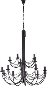 Kaja PERSEO K-3523 kétszintes gyertyatartós csillár, fekete, 15 × E14, Ø 94 cm, max. 167 cm small 0