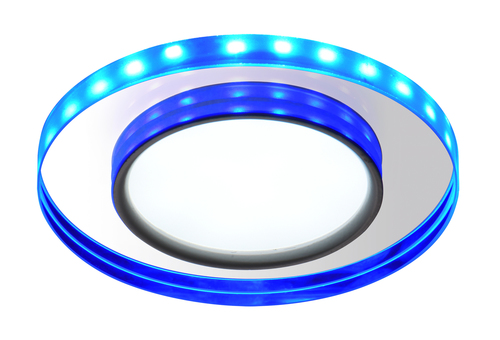 Jelölje be Ssp-23 Ch / Tr + Bl 8W led 230V gyűrűs led kék lyuk mennyezeti mennyezeti lámpa fix kerek üveg átlátszó