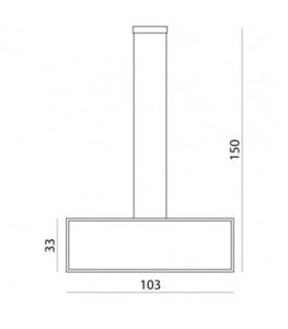 Ramko EDO Vertical LED függőlámpa 36W 3000K 103x33cm 66270 small 1