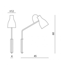 Fali lámpa Ramko LOTTA 60W LED E27 60 cm IP20 66147 small 3