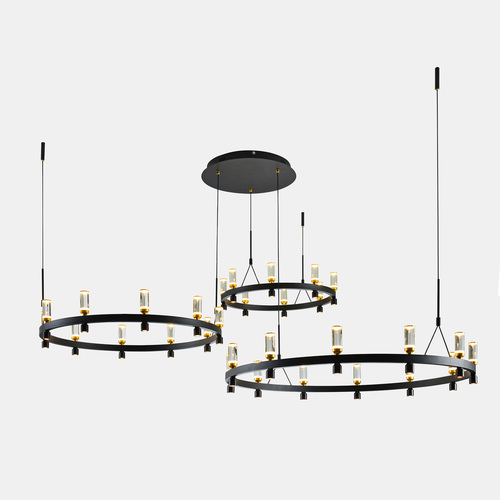 Jelölje be Függőlámpa Italux Almelo LED fekete 187 cm PND-83812-60