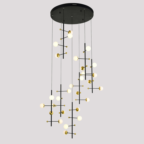 Jelölje be Függőlámpa Italux Helmond LED fekete 81 cm PND-43883-28