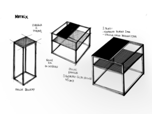 CustomForm MATRIX METAL 30 lerakóasztal, fekete RAL 9005 small 5