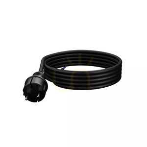 Csatlakozókábel dugóval 3m IP44 fekete 2x1.0 0 Csatlakozókábel dugóval 3m IP44 fekete 2x1.0 small 0