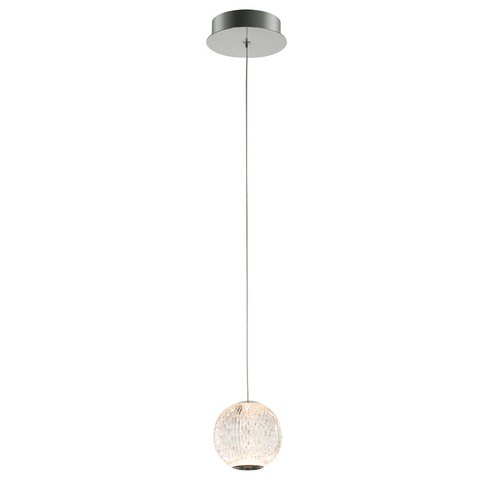 Jelölje be Italux Rosario LED függőlámpa króm átlátszó akril 12 cm PND-12220121-1A-CR