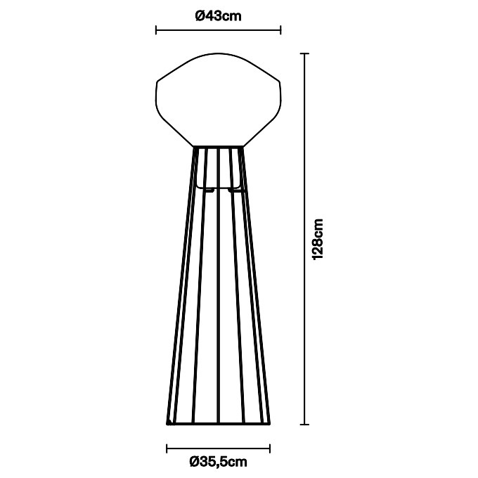 Előnézet Fabbian Aérostat állólámpa - fényes réz - F27C03 41 Fabbian Aérostat állólámpa - fényes réz - F27C03 41