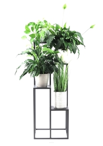Virágtartó állvány JAKPOL Metallo 112 cm antracitszürke fém loft 4 virágnak small 1