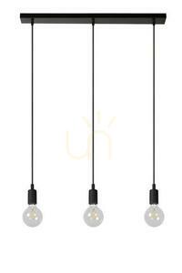 Lucide FIX függőlámpa, fekete, 3×E27, 75 cm, 08408/03/30 small 1