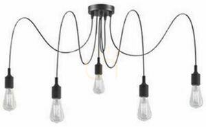 Függőlámpa Lucide FIX fekete 5xE27 LED modern 08408/05/30 small 0