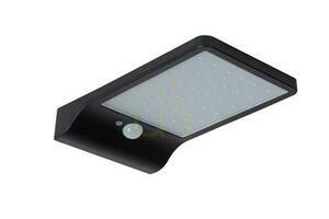 Lucide BASIC napelemes kültéri fali lámpa fekete LED 3W 380lm 2700K IP44 mozgásérzékelővel 22862/04/30 small 1