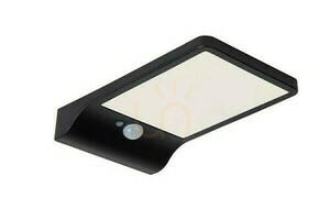 Lucide BASIC napelemes kültéri fali lámpa fekete LED 3W 380lm 2700K IP44 mozgásérzékelővel 22862/04/30 small 0