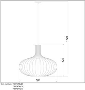 Függőlámpa Lucide Manuel fekete fém 50 cm vintage LED E27 60W small 1