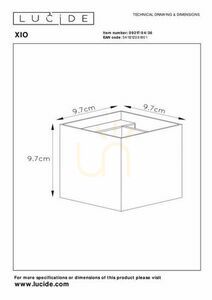 Lucide XIO szürke LED fali lámpa G9 4W 380lm modern 9,7 cm small 4