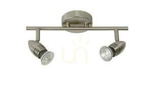 Lucide CARO-LED 2xGU10 LED spotlámpa ezüst plafond small 1