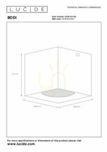 Lucide BODI fekete LED mennyezeti lámpa GU10 IP20 50W 09101/01/30 small 3