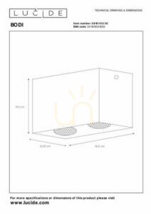 Mennyezeti lámpa Lucide BODI fekete LED GU10 2-izzós 09101/02/30 small 3