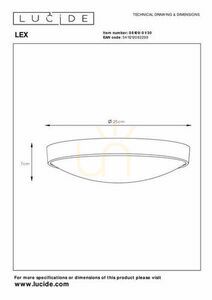 Lucide LEX fekete LED plafonlámpa 25 cm small 3