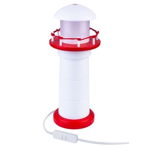 Hellux Latarnia 4113024 világítótorony alakú gyermek éjjeli lámpa, fehér-piros, 31 cm small 0