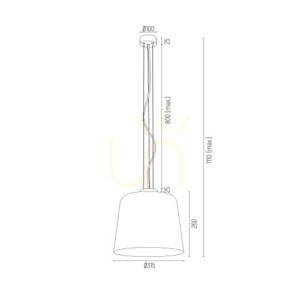 Függőlámpa ARGON Berkley opál matt sárgaréz E27 4689 small 5