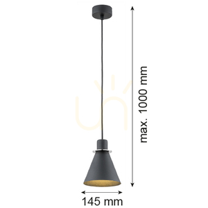 Függőlámpa ARGON Beverly fekete króm E27 4688 small 5