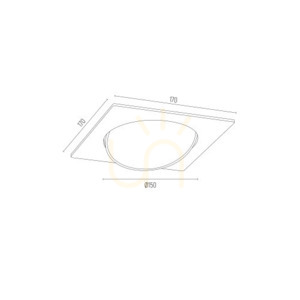 Süllyesztett lámpatest ARGON Olimp Plus fehér 4745 BZ small 2