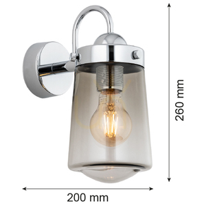 Fali lámpa ARGON PASADENA füstös króm 4718 small 4