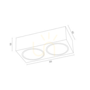 Mennyezeti lámpa ARGON Rodos Plus fekete GU10 2x1W 1049 BZ small 2
