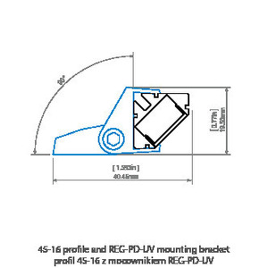 Sarok led profil 45-16 Ezüst eloxált e6-k1 1m 9 Sarok led profil 45-16 Ezüst eloxált e6-k1 1m small 9