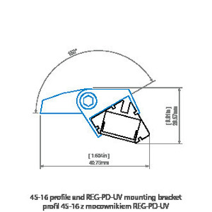 Sarok led profil 45-16 Ezüst eloxált e6-k1 1m 10 Sarok led profil 45-16 Ezüst eloxált e6-k1 1m small 10