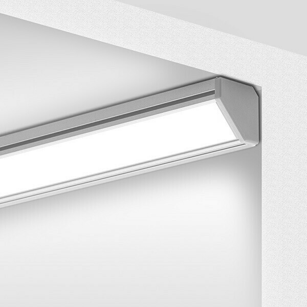 Kijelző Sarok led profil 45-16 Ezüst eloxált e6-k1 1m Sarok led profil 45-16 Ezüst eloxált e6-k1 1m