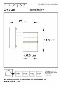 Kültéri fali lámpa Lucide ARNE-LED fekete GU10 IP44 14867/05/30 small 5