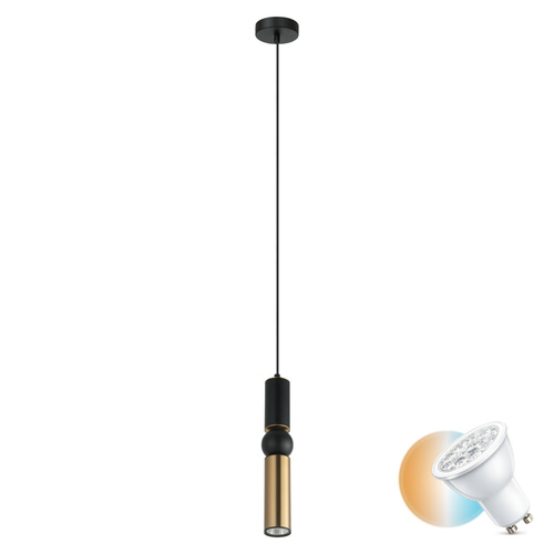 Jelölje be Italux fekete-antik bronz függőlámpa GU10 10 cm PND-14290-1-BRO-BK