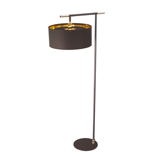 Jelölje be Balance 1 Light állólámpa - barna és polírozott sárgaréz Elstead