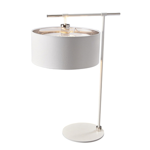 Balance 1 Light asztali lámpa - fehér és polírozott nikkel Elstead small 0