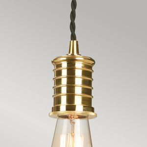 Douille 1 Light Pendant - fekete/polírozott sárgaréz Elstead small 2